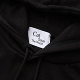 Cat Save The World Pixel art hoodie (Gray, Black)