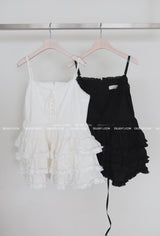 frill cancan corset bustier mini dress