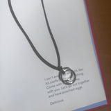 Lubon Ring Suede Adjustable Necklace