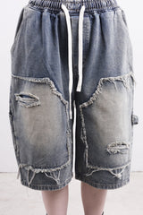 (Unisex)MARE ハーフダメージデニムパンツ