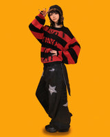 stripe punk box knit (2color)