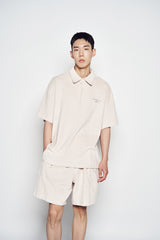 25SS テリーロゴエンボショートパンツ ライトベージュ