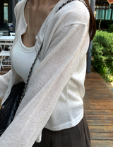 Setter Linen Crop Knit Cardigan / 9 colors