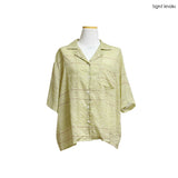 (2color) Ethnic Roll-Up Tab Sleeve Shirt