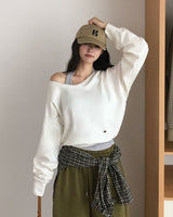 [ORIGINAL] Mellow U-Neck Long Sleeve Knit
