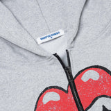 DC x The Rolling Stones Vint Tongue Zip Up Hoodie Grey