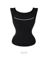 Slim Line Lace Rib Top (2color)