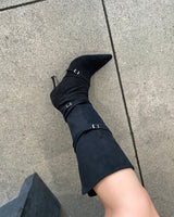 swashy buckle stiletto long boots