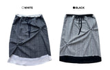  Oblique Noir Visor Stripe See-through Midi Skirt (2 colors)