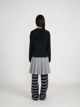 SNAP HOODIE SHIRT (BLACK)