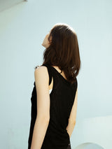 Layered Sleeveless Top_Black