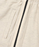 Embroidery Track Waffle Shorts - Cream