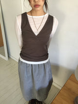 Drizzle midi skirt (2color)