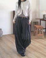 [MADE] リコールダブルピンタックワイドスラックス