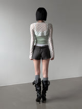 Cier Rose See-through Bolero Cardigan