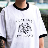 Distressed Bamboo Cotton Printed T-shirt