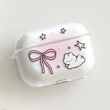 [AirPods] リボンラビットハードケース (ピンク) (オンリーケース)