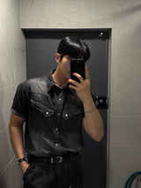 Ever snap western muscle-fit denim shirt