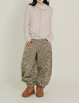 (Leopard Item) Kiya leopard printed balloon-fit wide pants