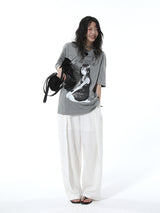 ガーリッシュコミックプリントショートスリーブTシャツ