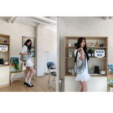 2WAY SHIRRING MAY LILY BAG_SILVER
