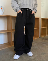 double pintuck wide pants