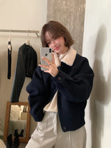 Boa Collar Short Blouson Jacket