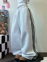 TRACK WIDE TAPING BALLOON LONG PANTS 💙🖤🤍3COLOR