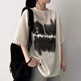 サーフレタリングニットショートスリーブTシャツ