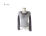 [Fake Layered] Hein Puff Ribbon Short Sleeve Layered T-Shirt Set