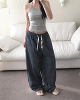 [Unisex/Summer Pants] Lev Linen Stripe Banding Pants (4 colors)