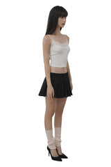 Canelé fake pocket skirt, Black
