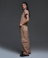 [NF] WAFFLE CHECK UTILITY NYLON PANTS (PEACH PINK)_F24QD866