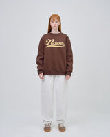 SCRIPT LOGO SWEAT SHIRTS - BRWON