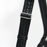 Split Half Moon Messenger Bag_Black