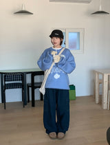 [unisex] ピデンヘアリーぼかしプリントオーバーニット