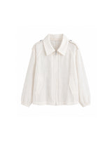 Nova Linen Sheer Summer Blouson Ivory