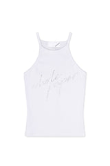 CUBIC HALTERNECK TANK TOP (WHITE)