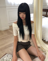ヒューベンオフショルダーショートスリーブTシャツ