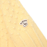CHERRY RIBBON HOODIE CARDIAGN [LIGHT YELLOW]