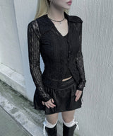 Floral Lace Shirt (2colors)