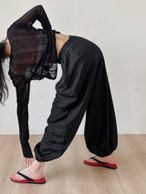 Harem Nylon Balloon Fit Wide Pants