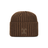 VA Curved Logo Washed Beanie / Brown
