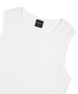 Ribbed Cutout Sleeveless - White