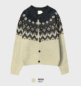 Sharp Uncle Wood Nordic Vintage Round Knit Cardigan