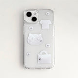 [MADE] silver cat jelly hard case