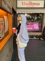 [MADE] Stern hip crop two-way hood zip-up -basic