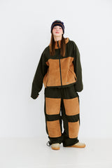 OPEN 4 POCKET WIDE TRACK PANTS DEEP KHAKI / CORDUROY BROWN