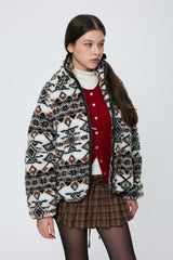 NORDEN FLEECE JACKET / BROWN