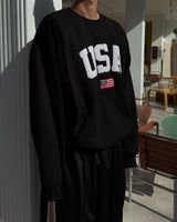 NOCELCOZY Applique USA Oversized Fit Sweatshirt 2 colors